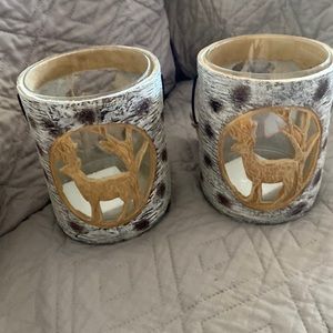 Christmas candle holders